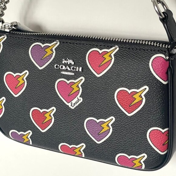 Coach Nolita 19 Shoulder Bag Heart Bolt Black Wristlet Clutch CW452 ORG PKG - Picture 5 of 12